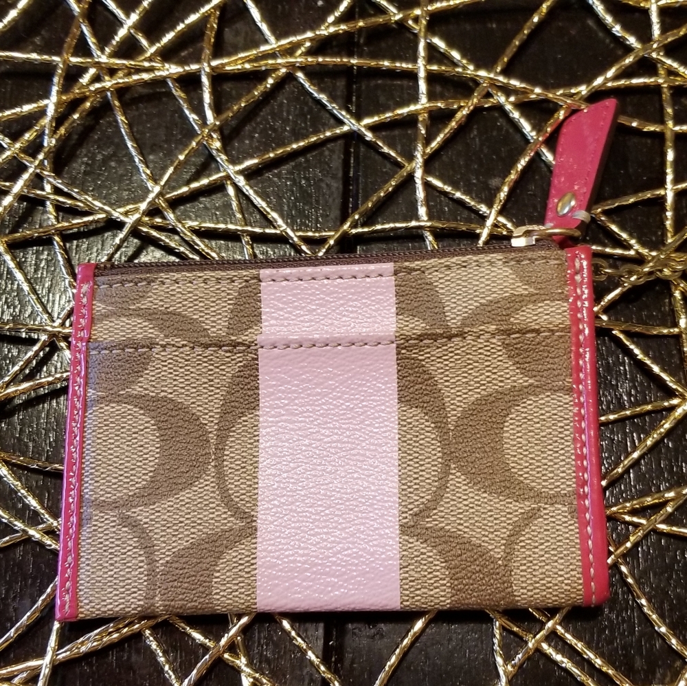 Coach "C" Mini Wallet with Bag Charm Ring - Picture 4 of 6